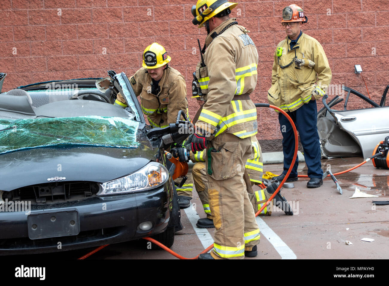 Burbank Fire Department Pneumatic Jaws of Life Demonstration Stock