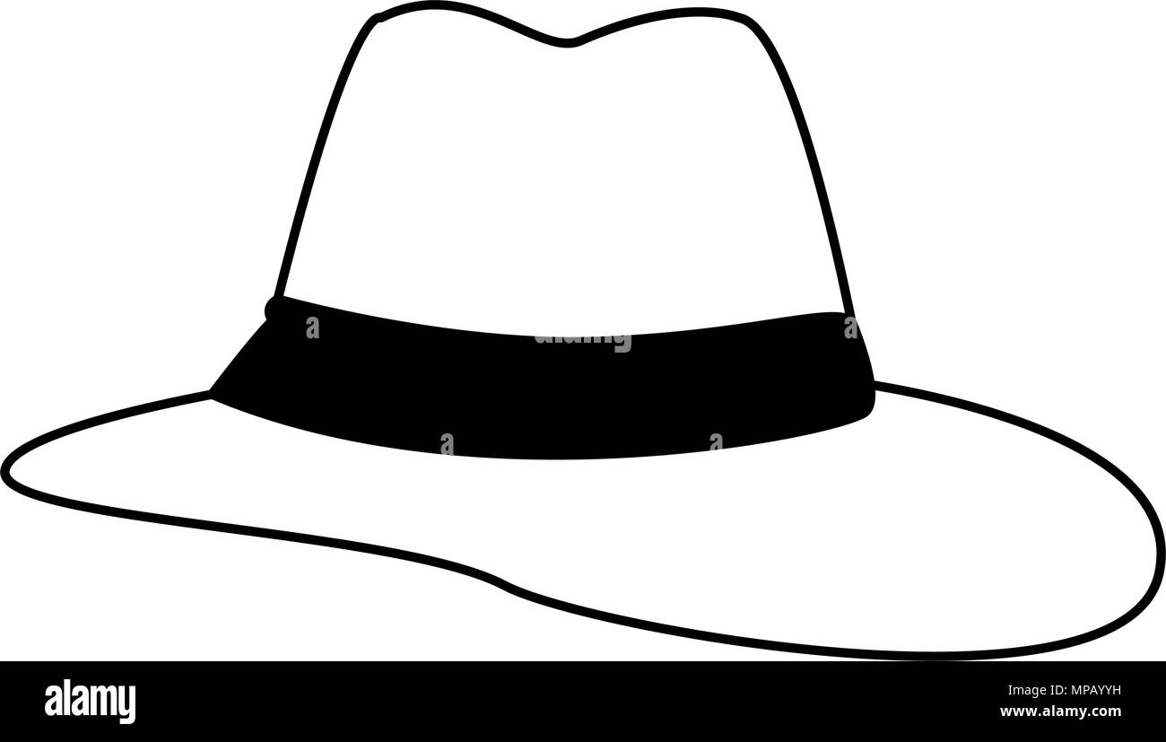 Summer fashion hat in black and white Stock Vector Image & Art Alamy