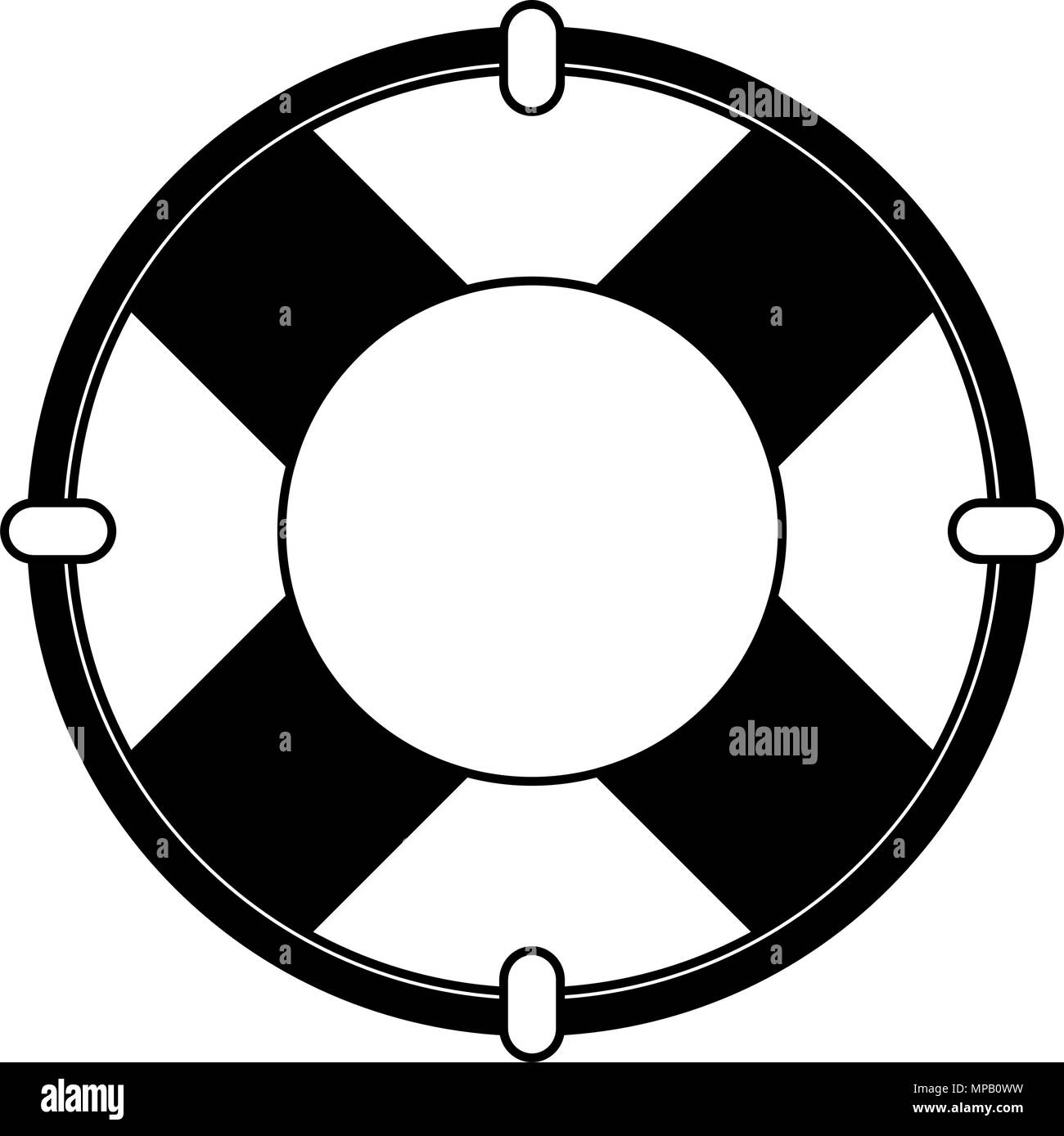 Ring lifesaver float in black and white Stock Vector Image & Art Alamy