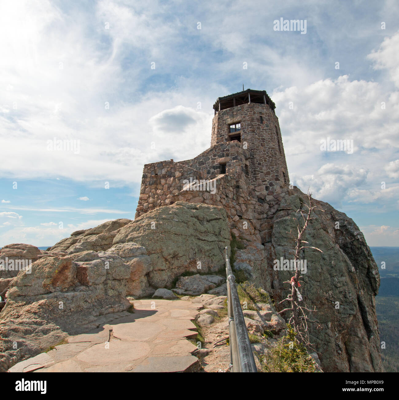 Harney Peak Fire Lookout Tower in Custer State Park in the Black Hills