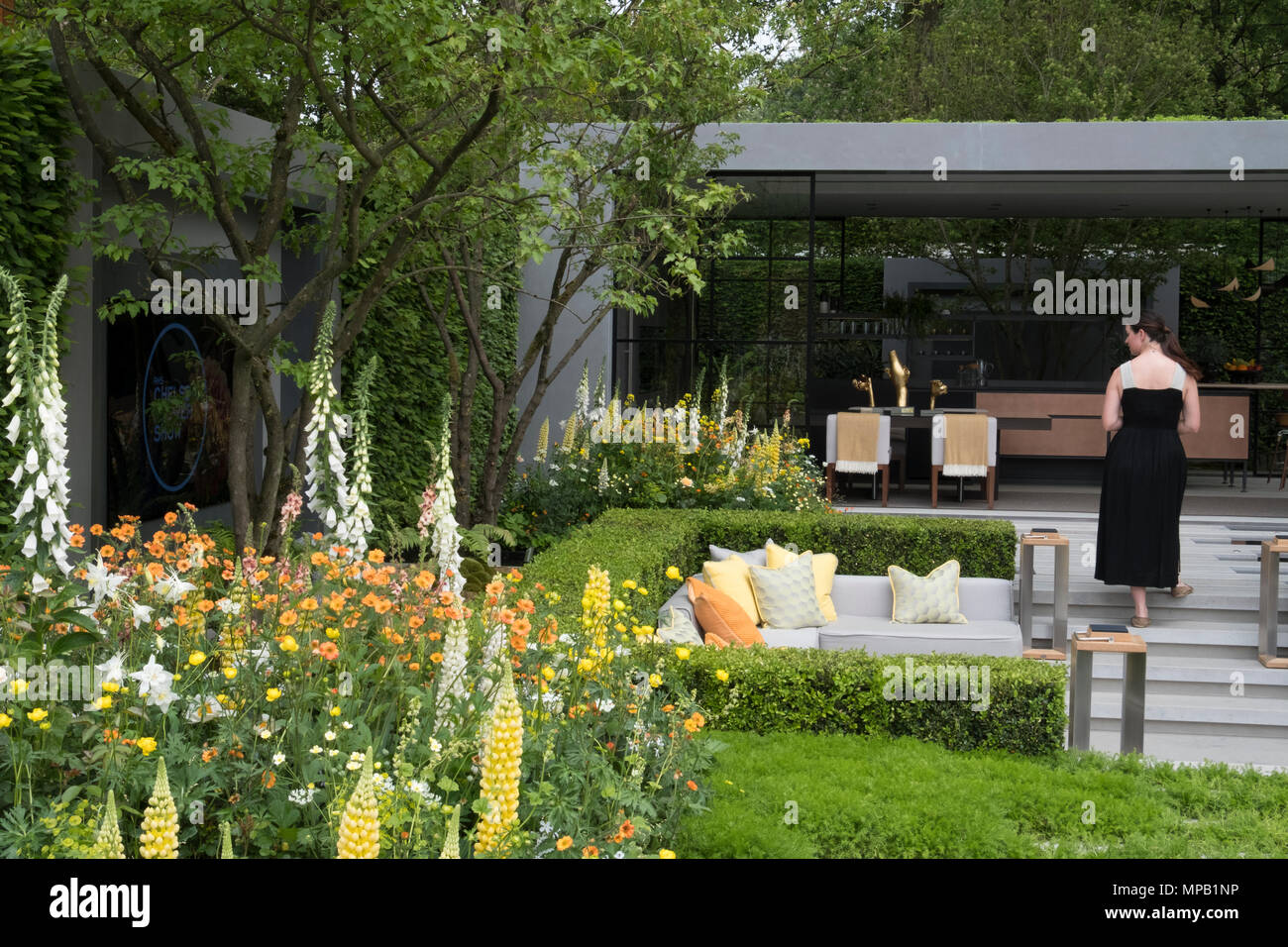 morgan stanley garden for the NSPCC,designer Chris Beardshaw,RHS Chelsea 2018 Stock Photo