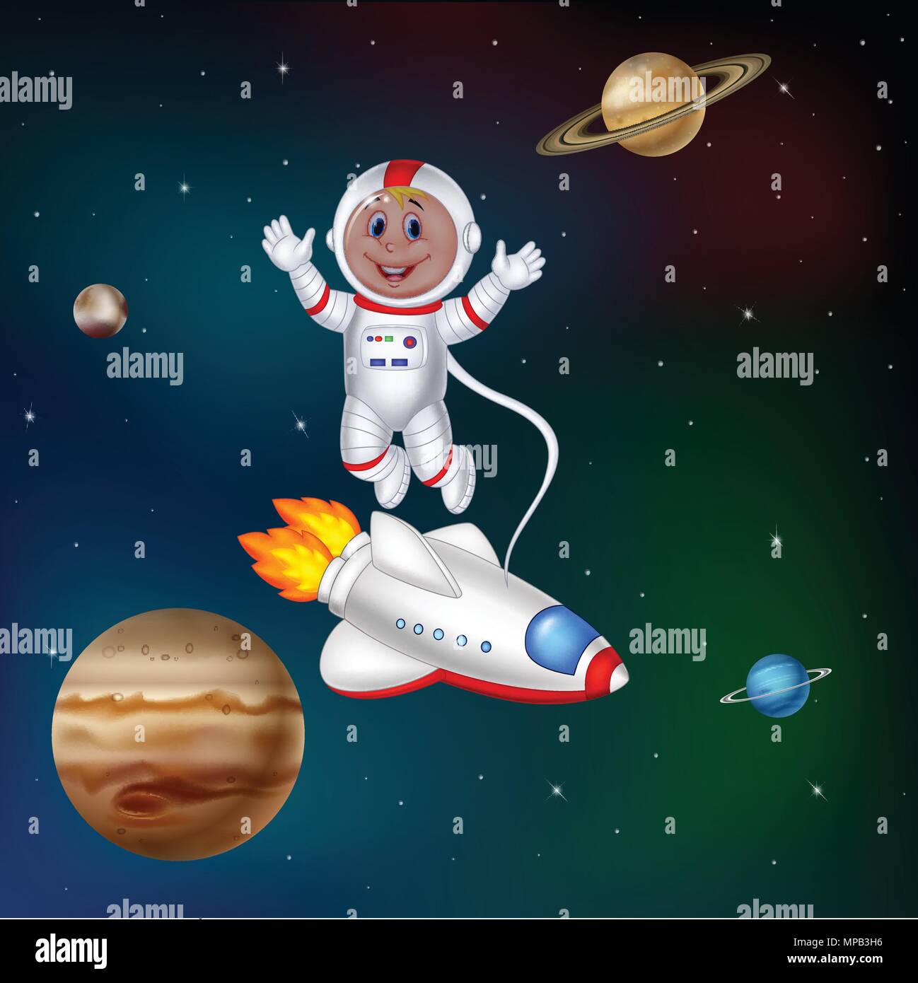 Космонавт виоткрытом космосе рисунок для детей