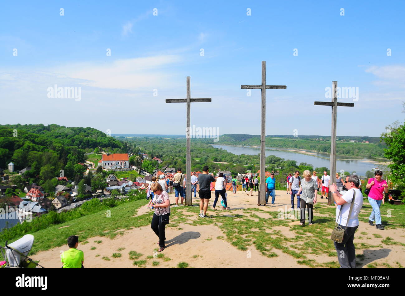 Hill of Three Crosses, Kazimierz Dolny, Lulin Voivodeship, Poland, May 2018 Stock Photo