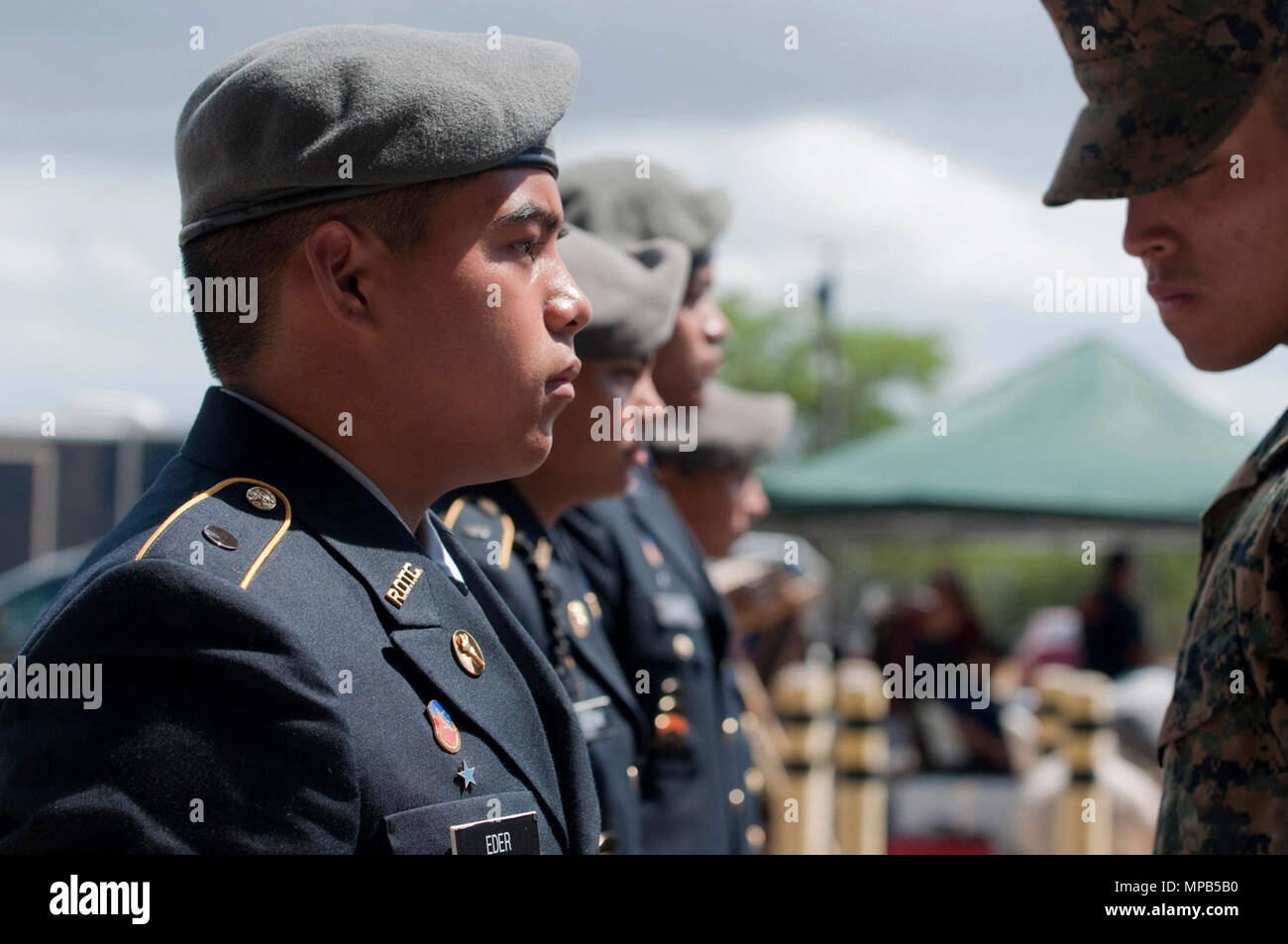 KAPOLEI — Waianae High School Cadet 2nd Lt. Jesse James Eder undergoes