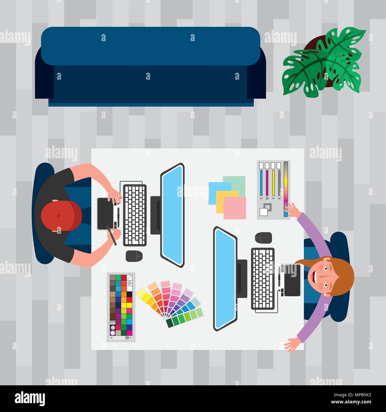 people working creative process Stock Vector Image & Art - Alamy