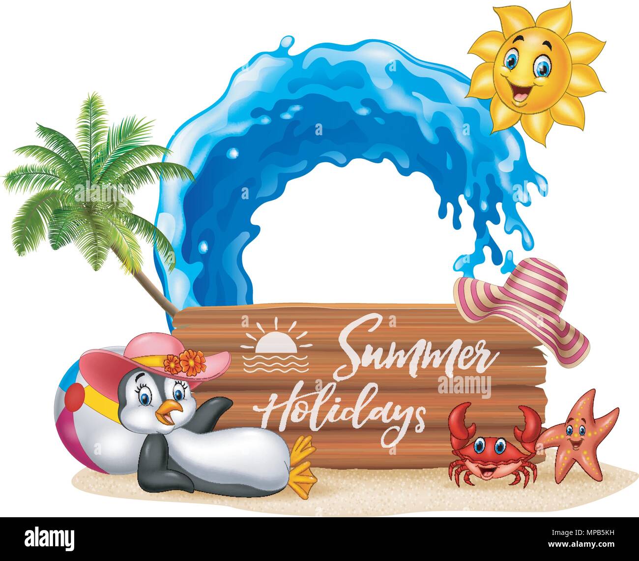 Summer holiday with wooden sign and funny animals Stock Vector Image & Art - Alamy Summer holiday with wooden sign and funny animals Stock Vector Image & Art - Alamy