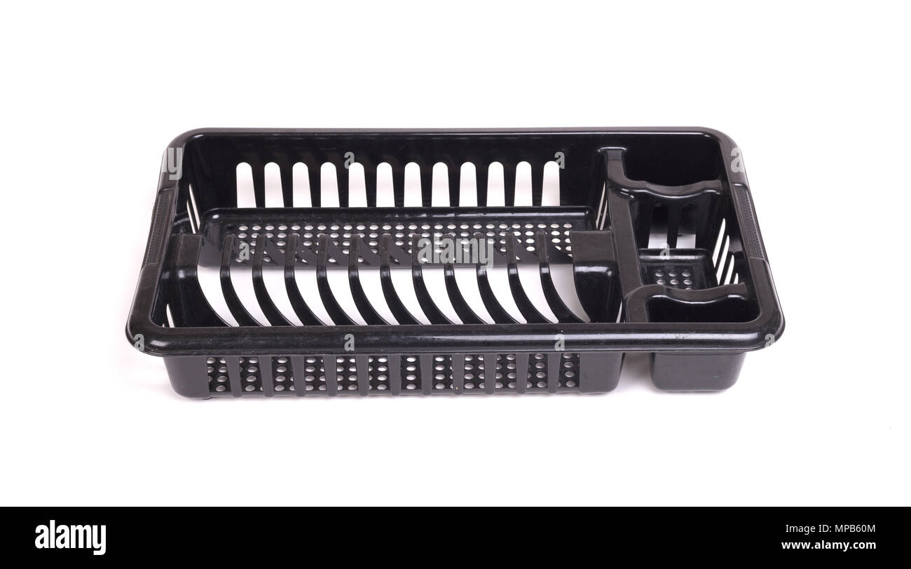 Dirty black dish rack isolated on white Stock Photo Alamy