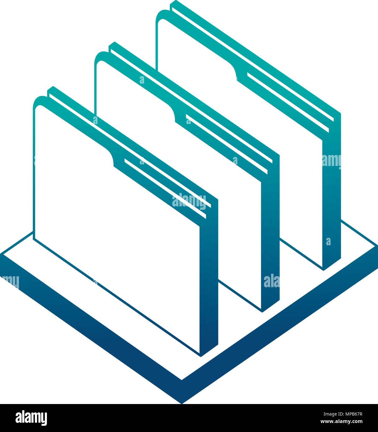 folder file document archive on shelf isometric Stock Vector Image ...