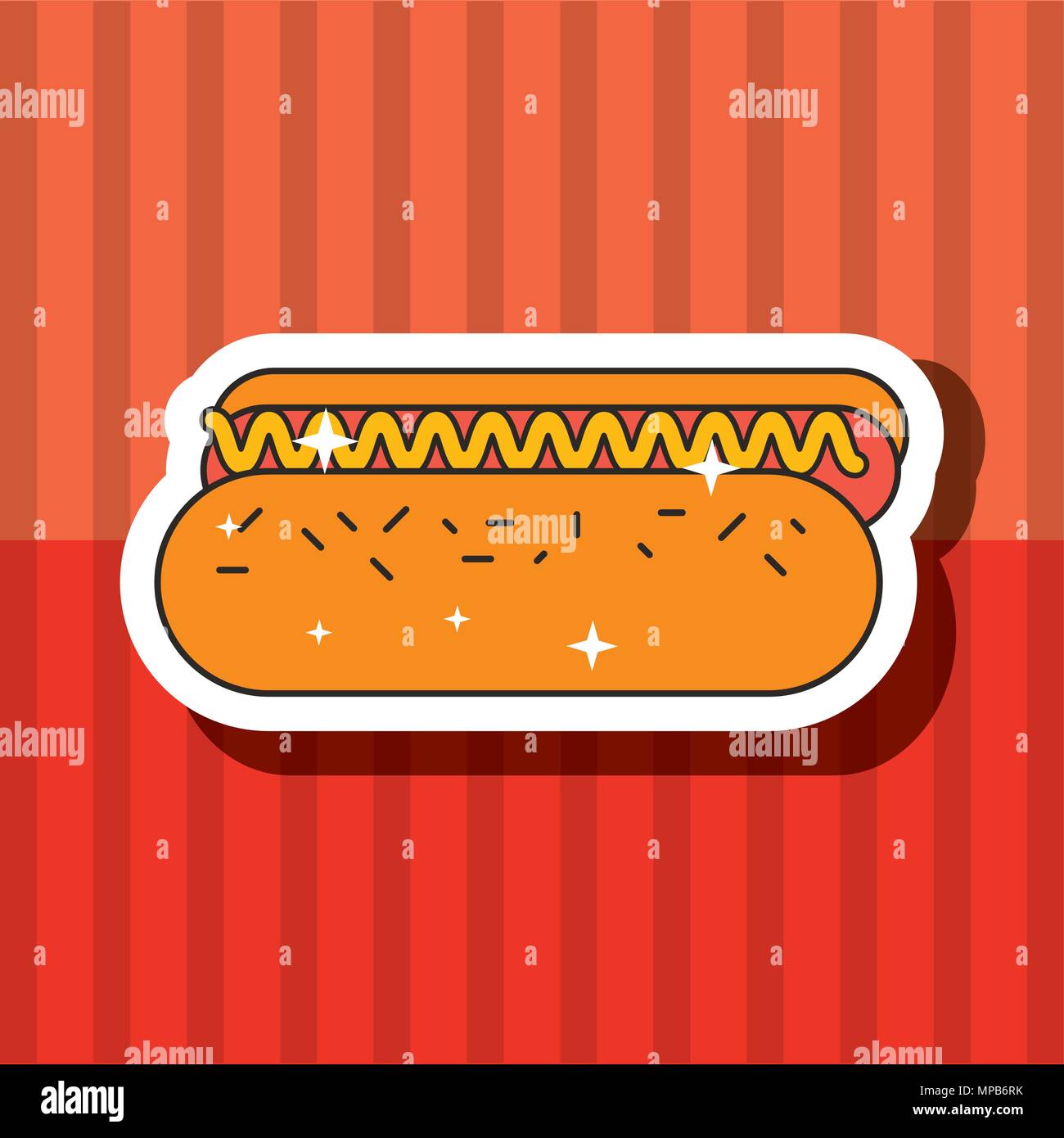 fast food hot dog delicious unhealthy Stock Vector Image & Art Alamy