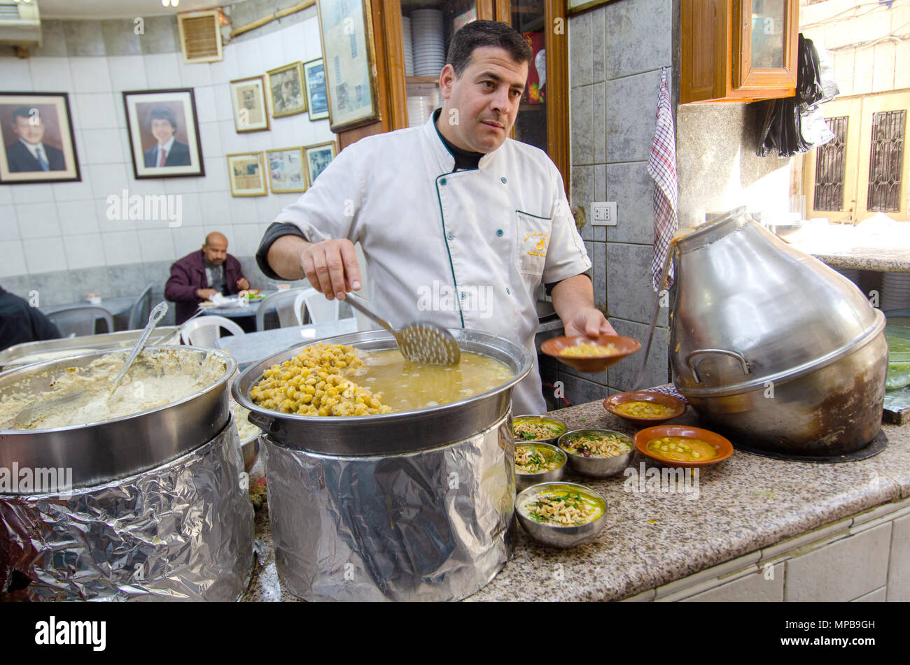 Hashem Restaurant, downtown Amman, Jordan. Fuul, Falafel and Hummus