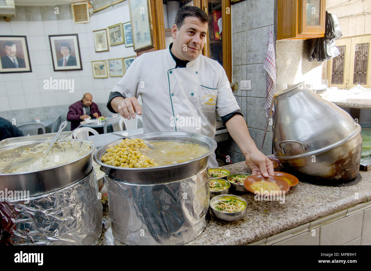 Hashem Restaurant, downtown Amman, Jordan. Fuul, Falafel and Hummus
