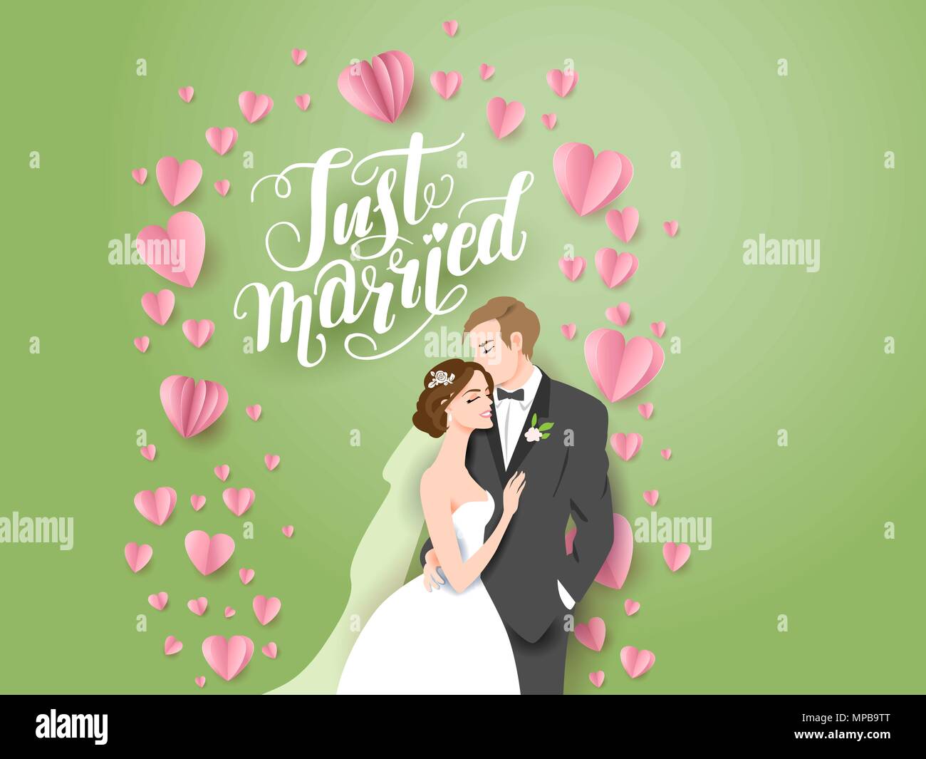 Proposal wedding couple silhouette card Stock Vector Images - Alamy