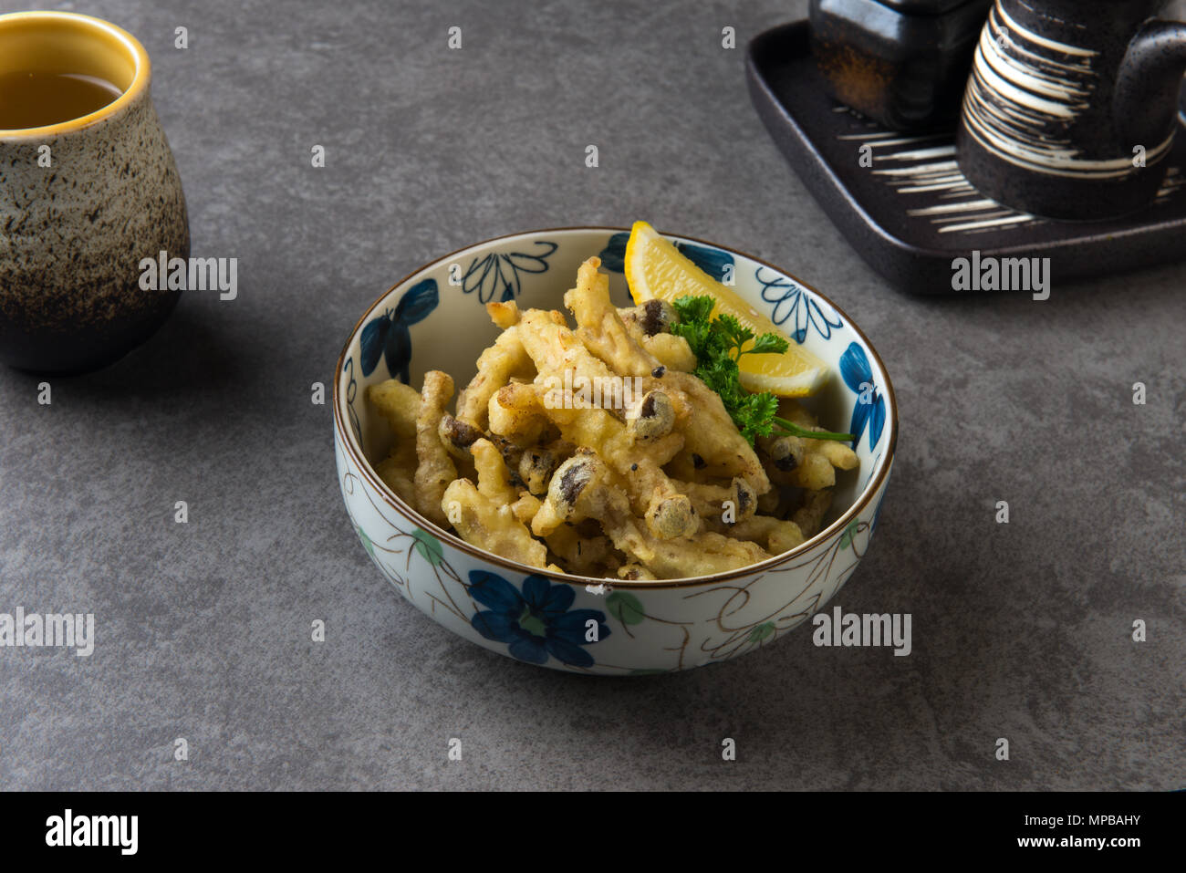 shimeji karaage, japanese deep fried mushroom Stock Photo Alamy