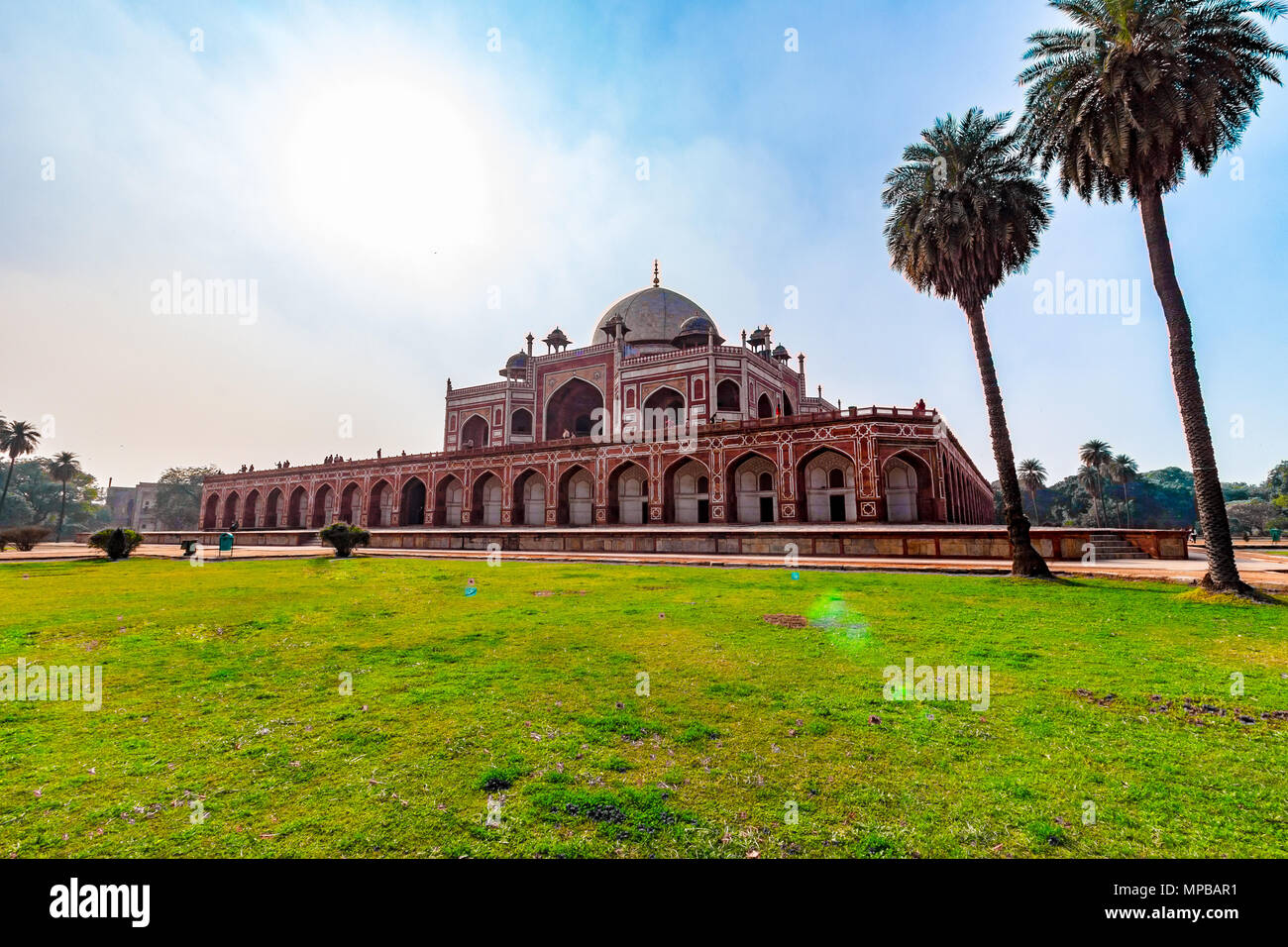 Royal views of the first garden-tomb on the Indian subcontinent. The Tomb is an excellent example of Persian architecture. Stock Photo
