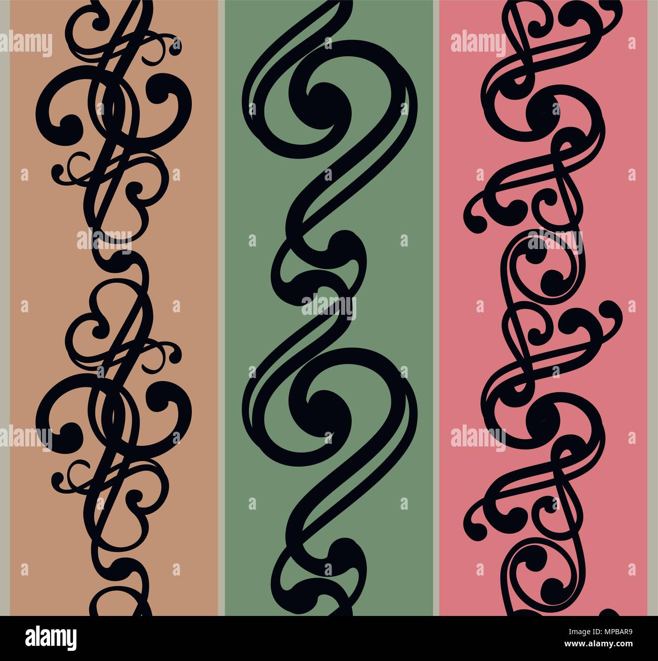 Set of seamless black patterns. EPS10 vector illustration Stock Vector ...