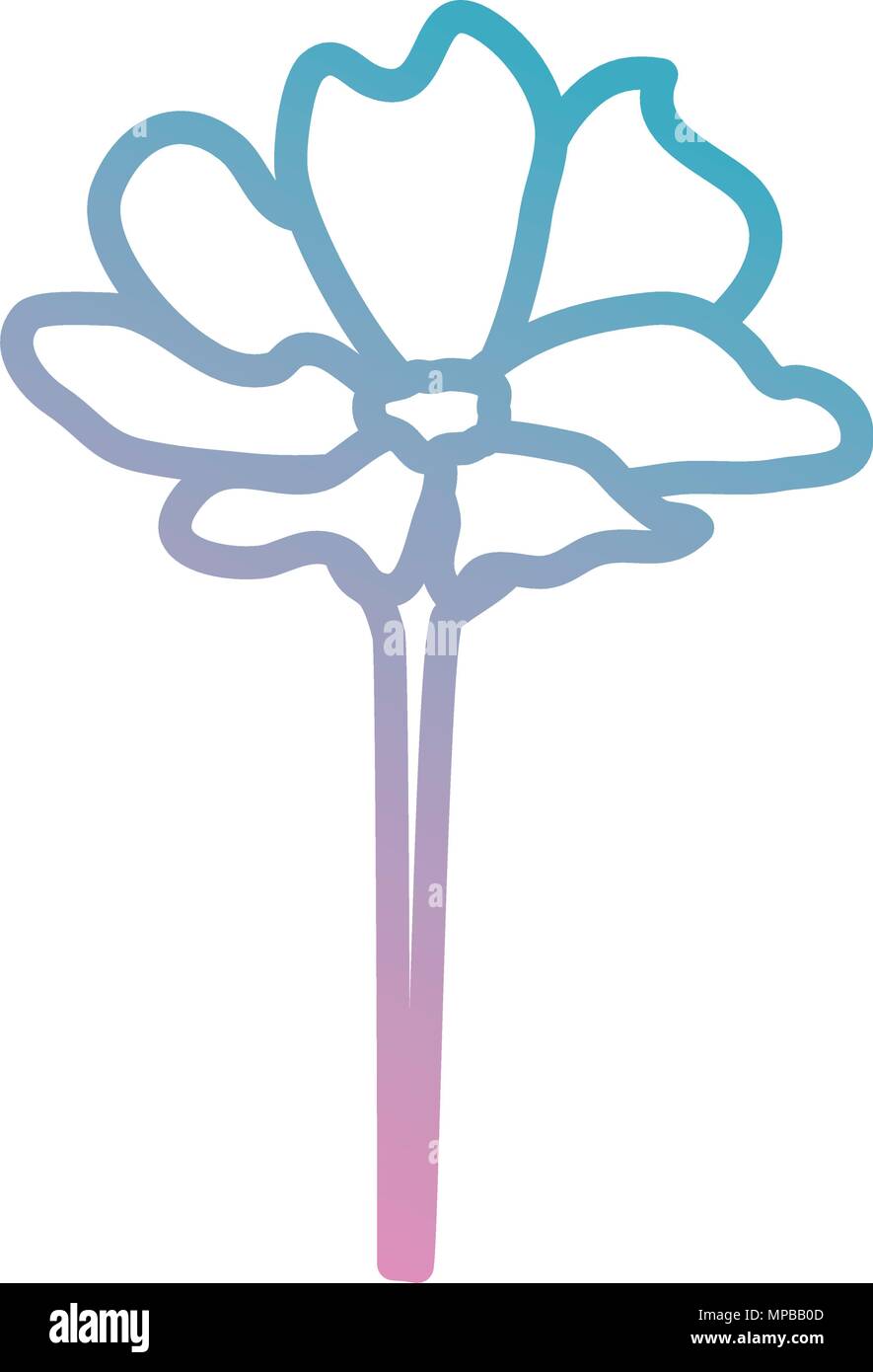 beautiful flower decorative icon Stock Vector Image & Art - Alamy
