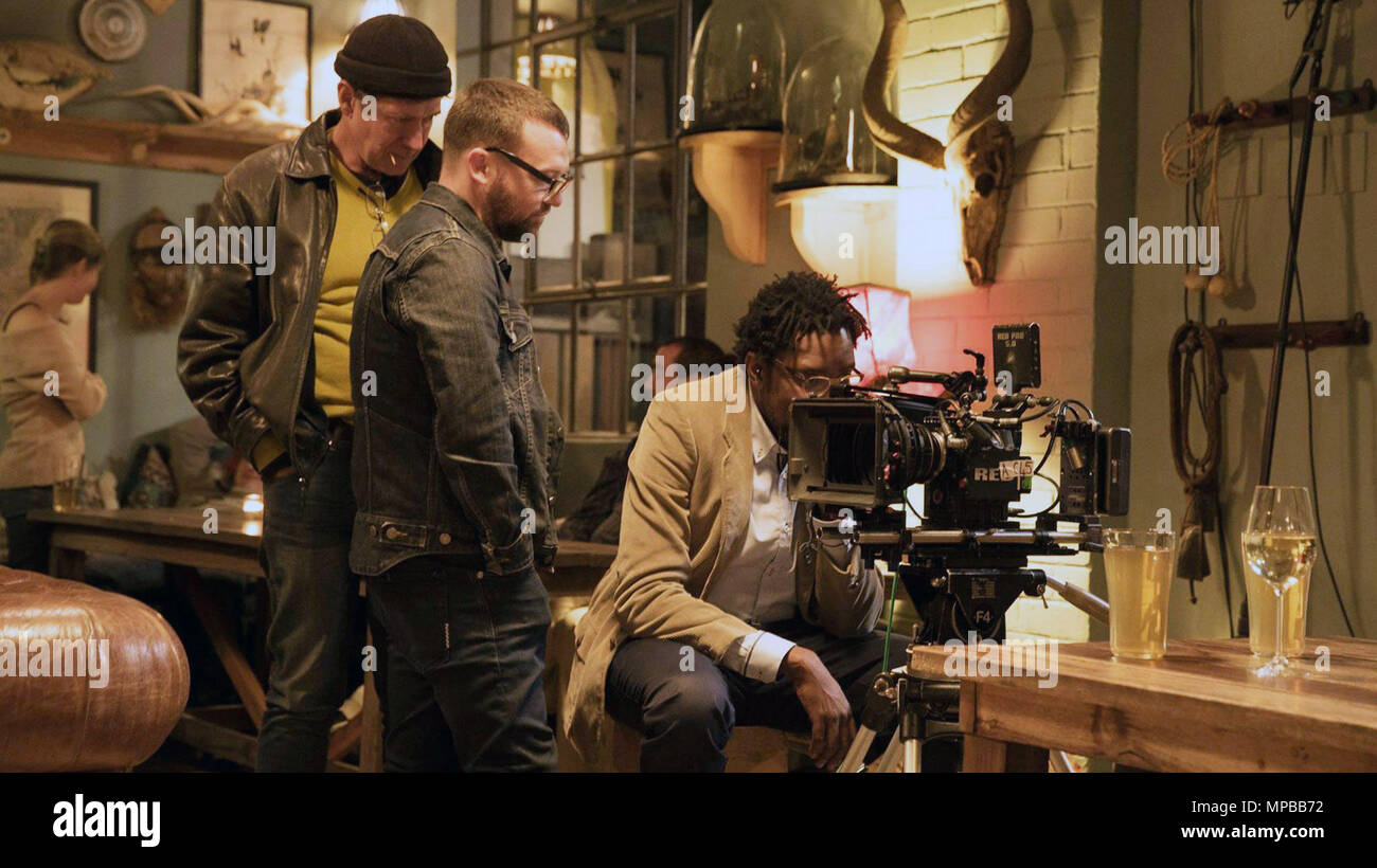 CATCHING FEELINGS, director Kagiso Lediga (right), on set, 2017