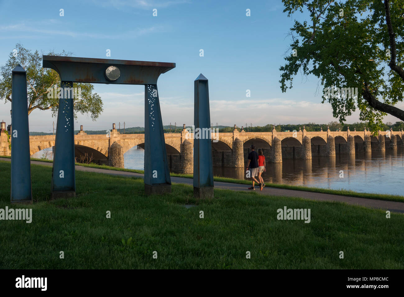 USA Pennsylvania PA Harrisburg State Capitol on the Susquehanna River