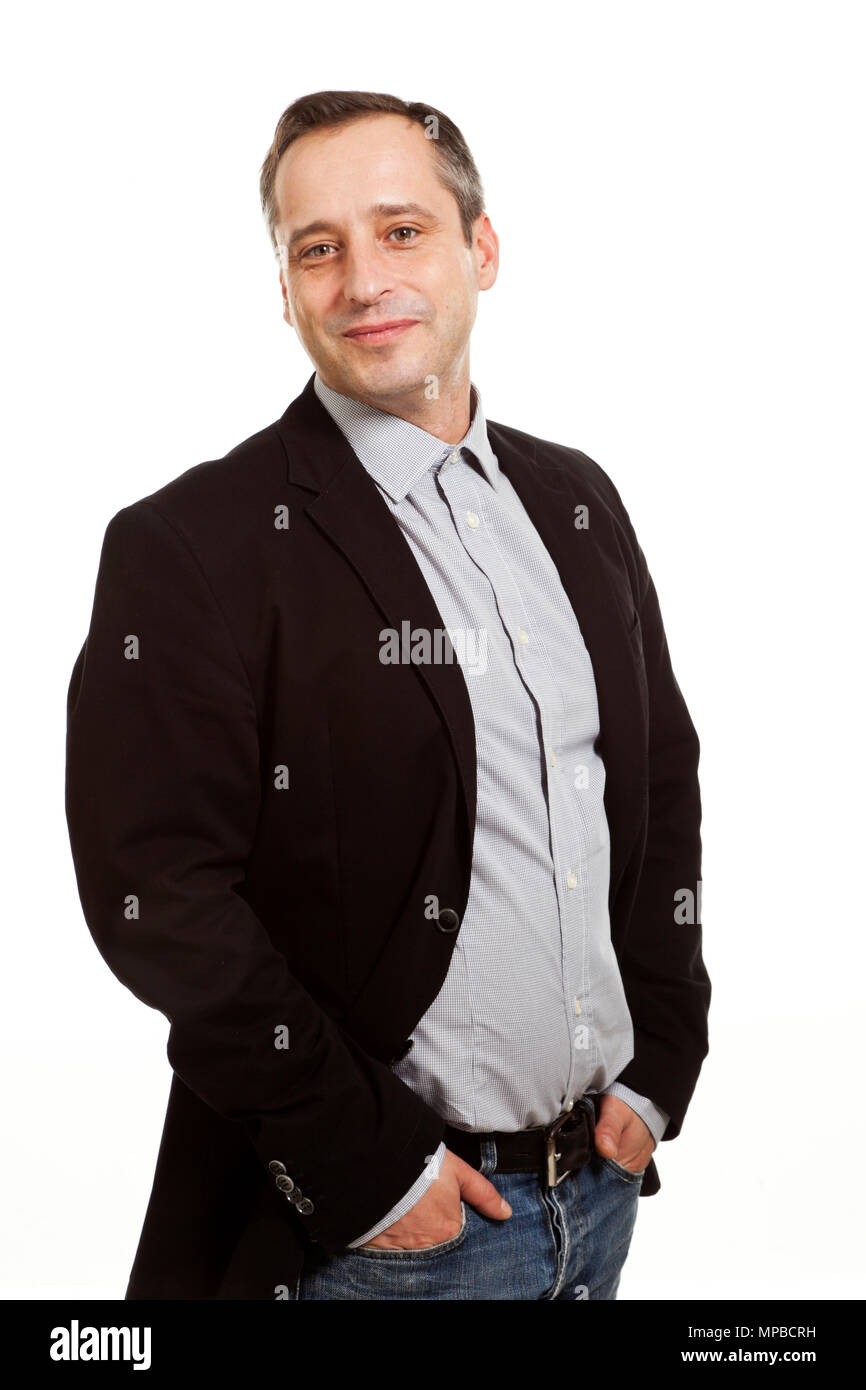 portrait of adult man, isolated on white background Stock Photo - Alamy