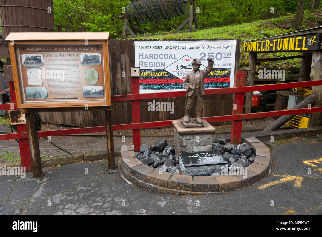 USA Pennsylvania PA Ashland The Pioneer Coal Mine once mined anthracite hardcoal Stock Photo Alamy