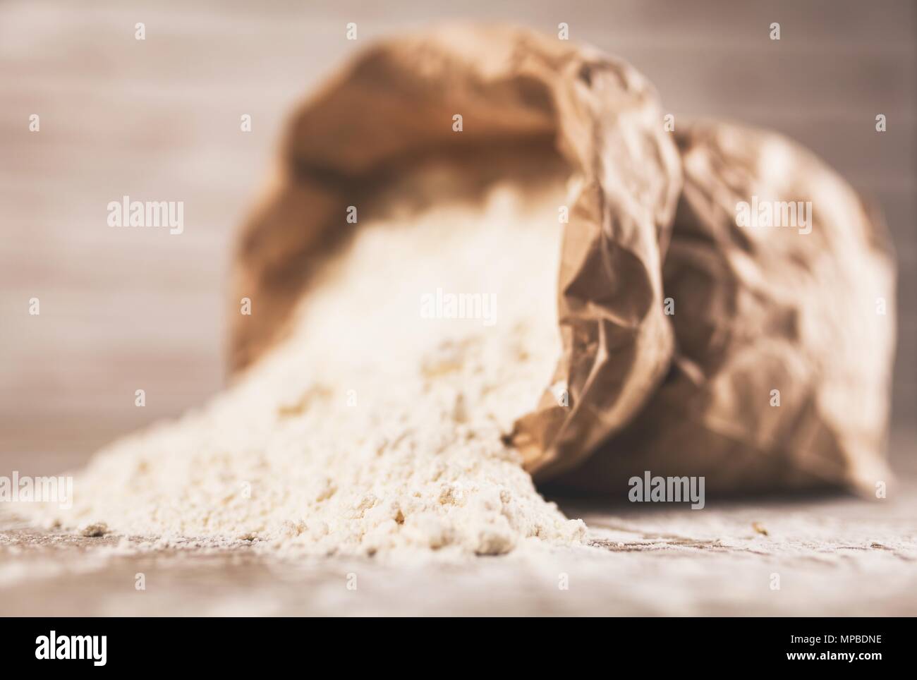 Bag of flour Stock Photo
