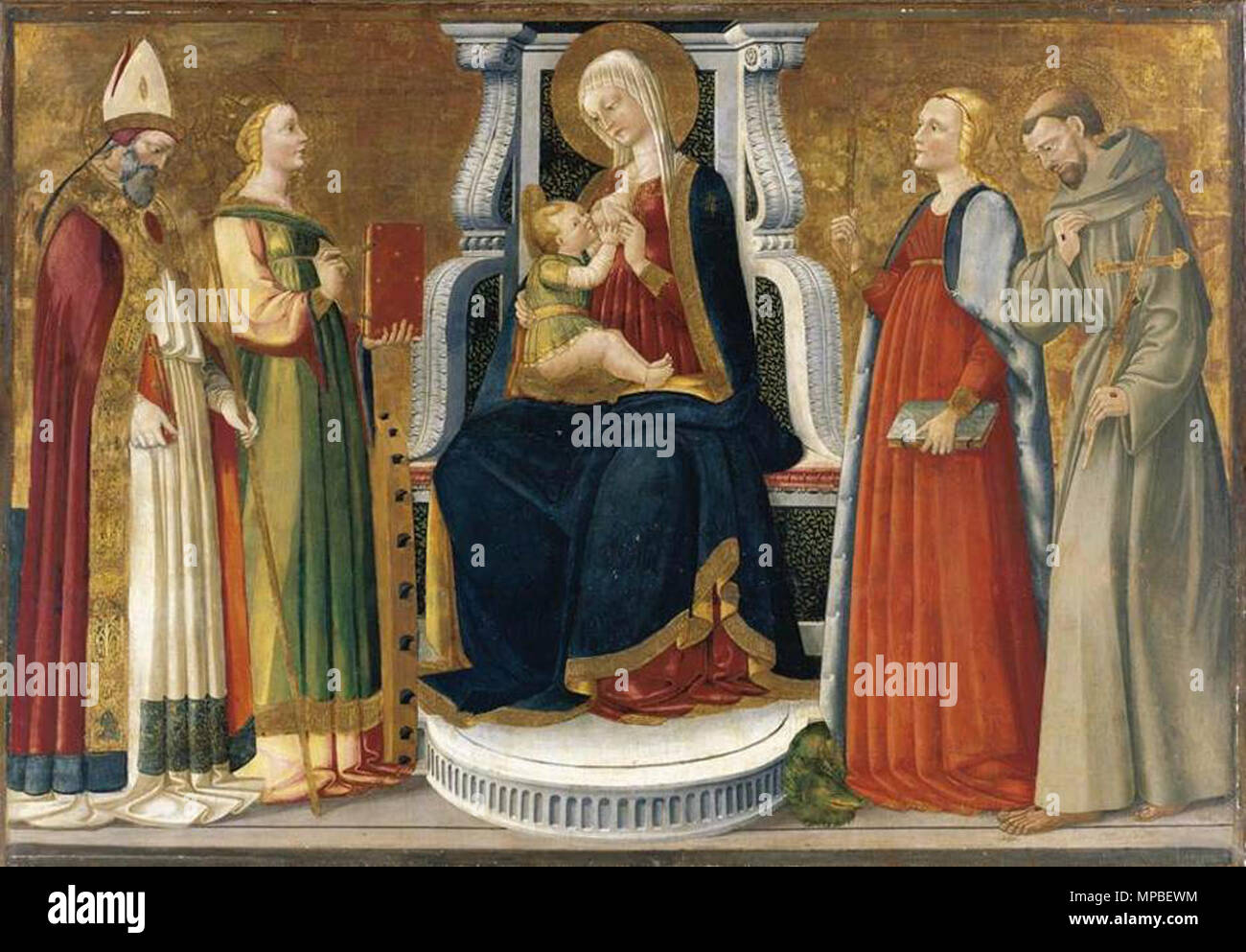 Madonna and Child Enthroned with Saints second half of 15th century ...
