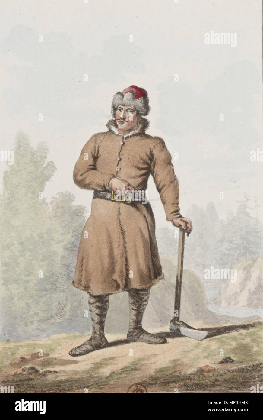 English Peasant from Samogitia Français Paysan de la Samogitie