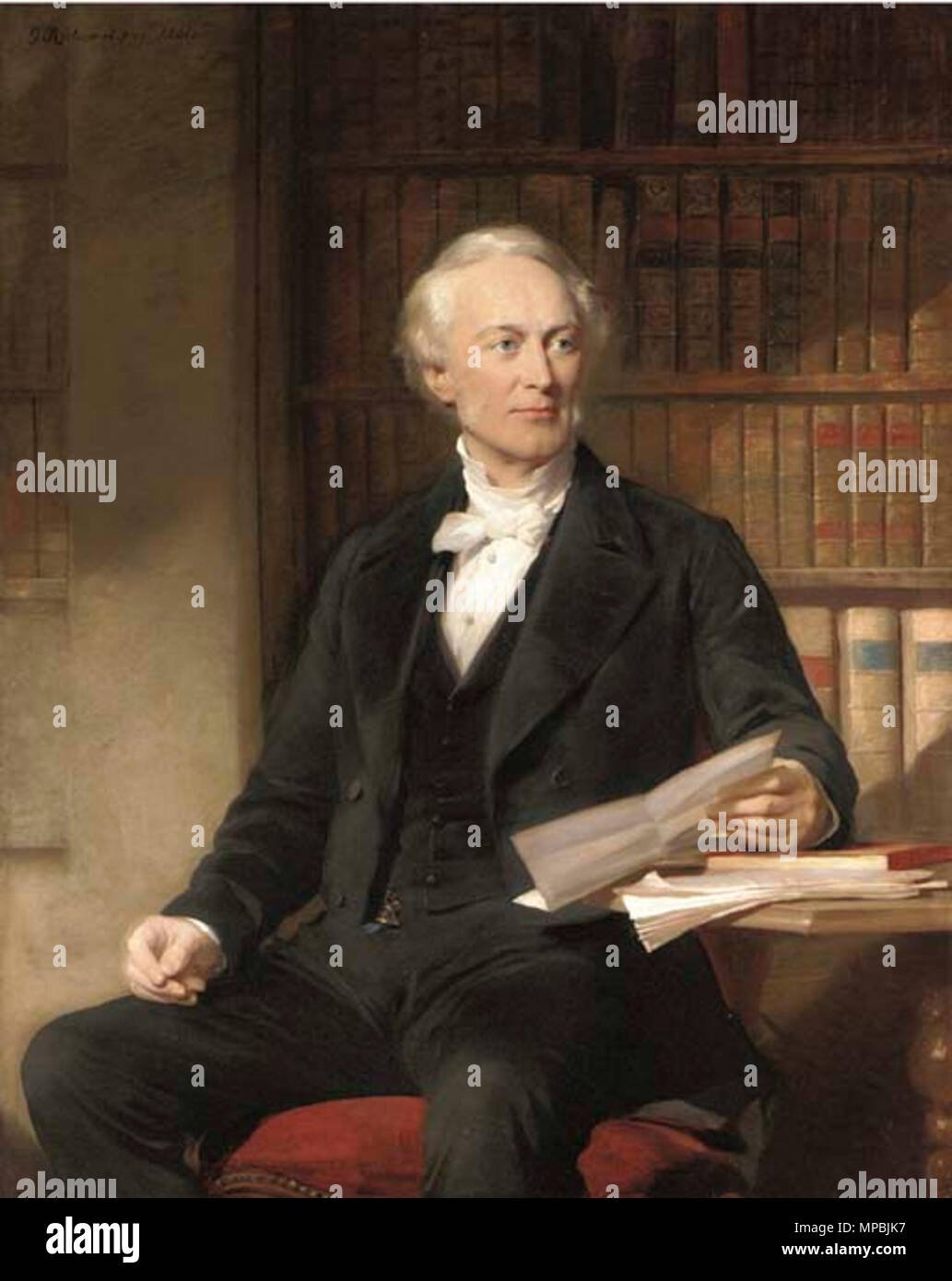 . English: Portrait of Octavius Wigram (1794-1878) . ca. 1861. George Richmond RA (1809-1896) 939 Octavius Wigram Stock Photo