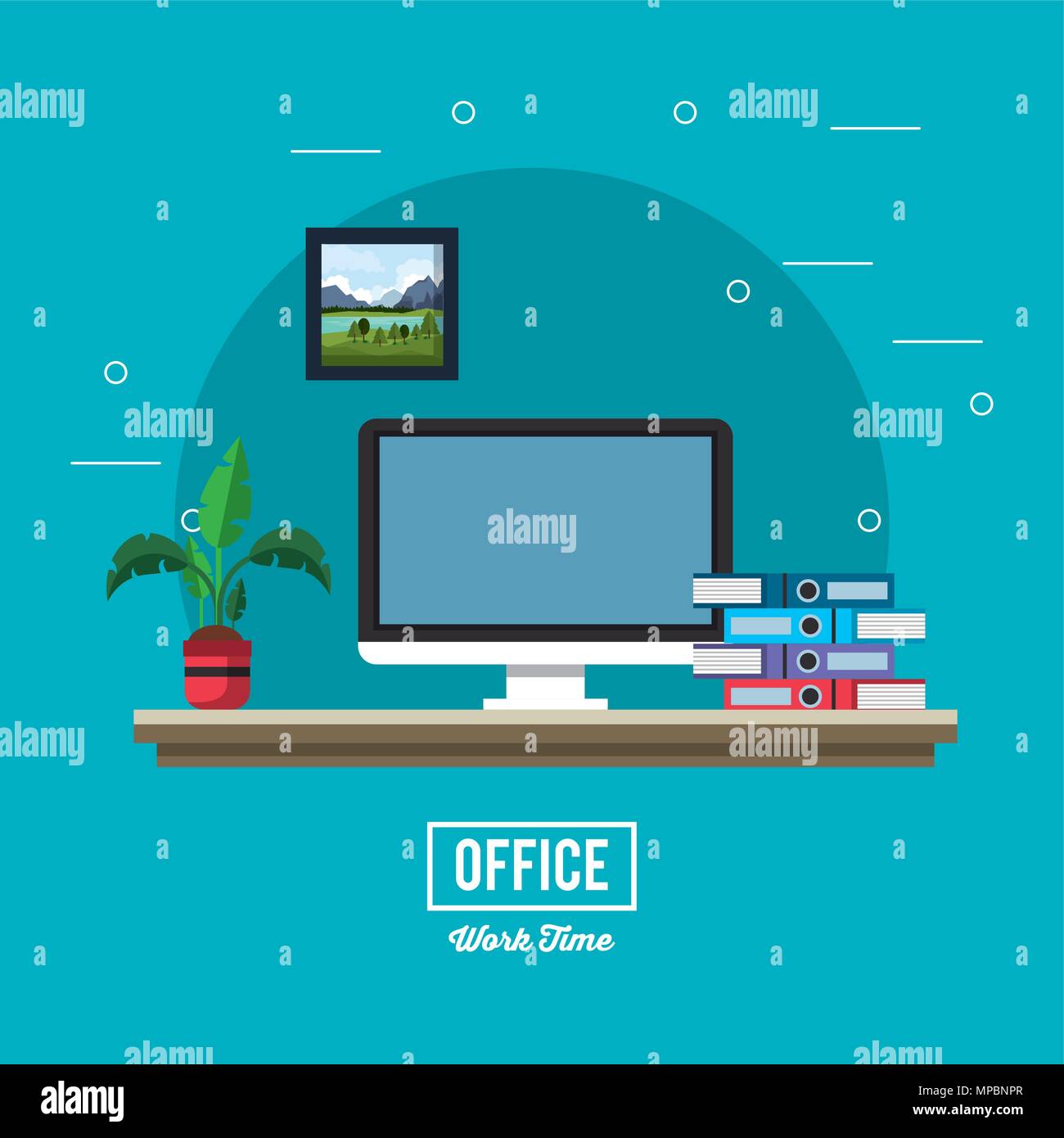Office workplace concept Stock Vector Image & Art - Alamy
