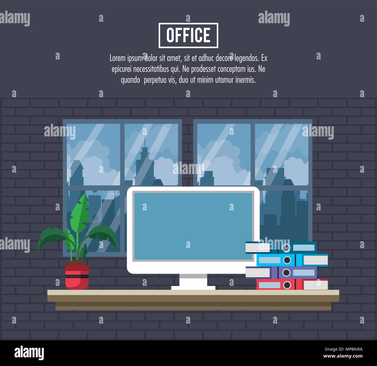 Office workplace concept Stock Vector Image & Art - Alamy