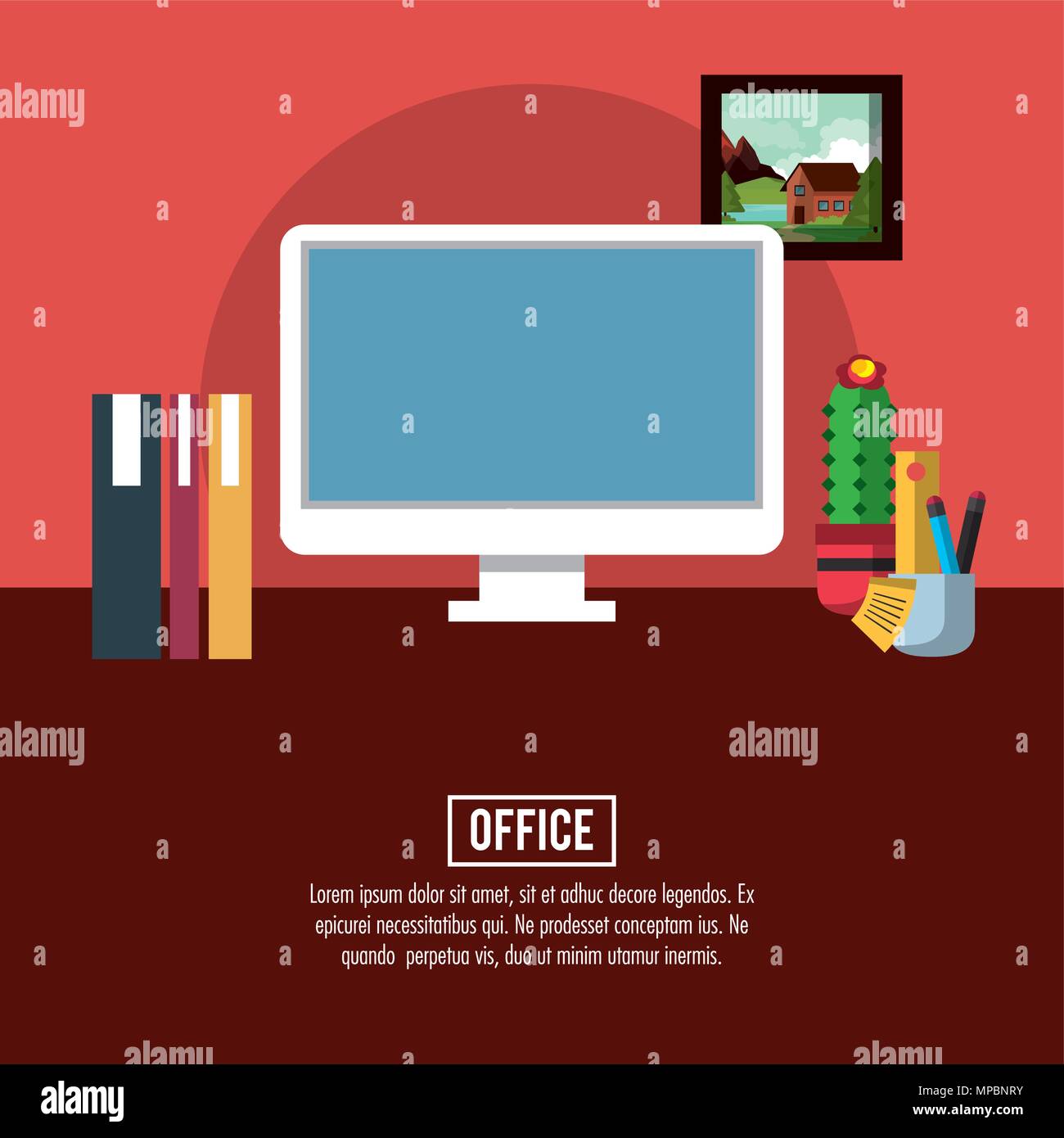 Office workplace concept Stock Vector Image & Art - Alamy