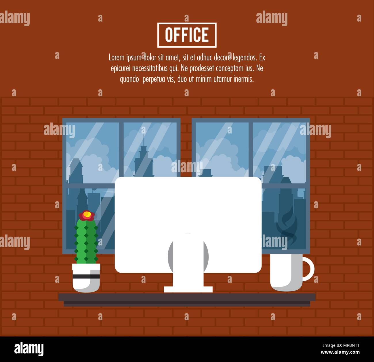 Office workplace concept Stock Vector Image & Art - Alamy