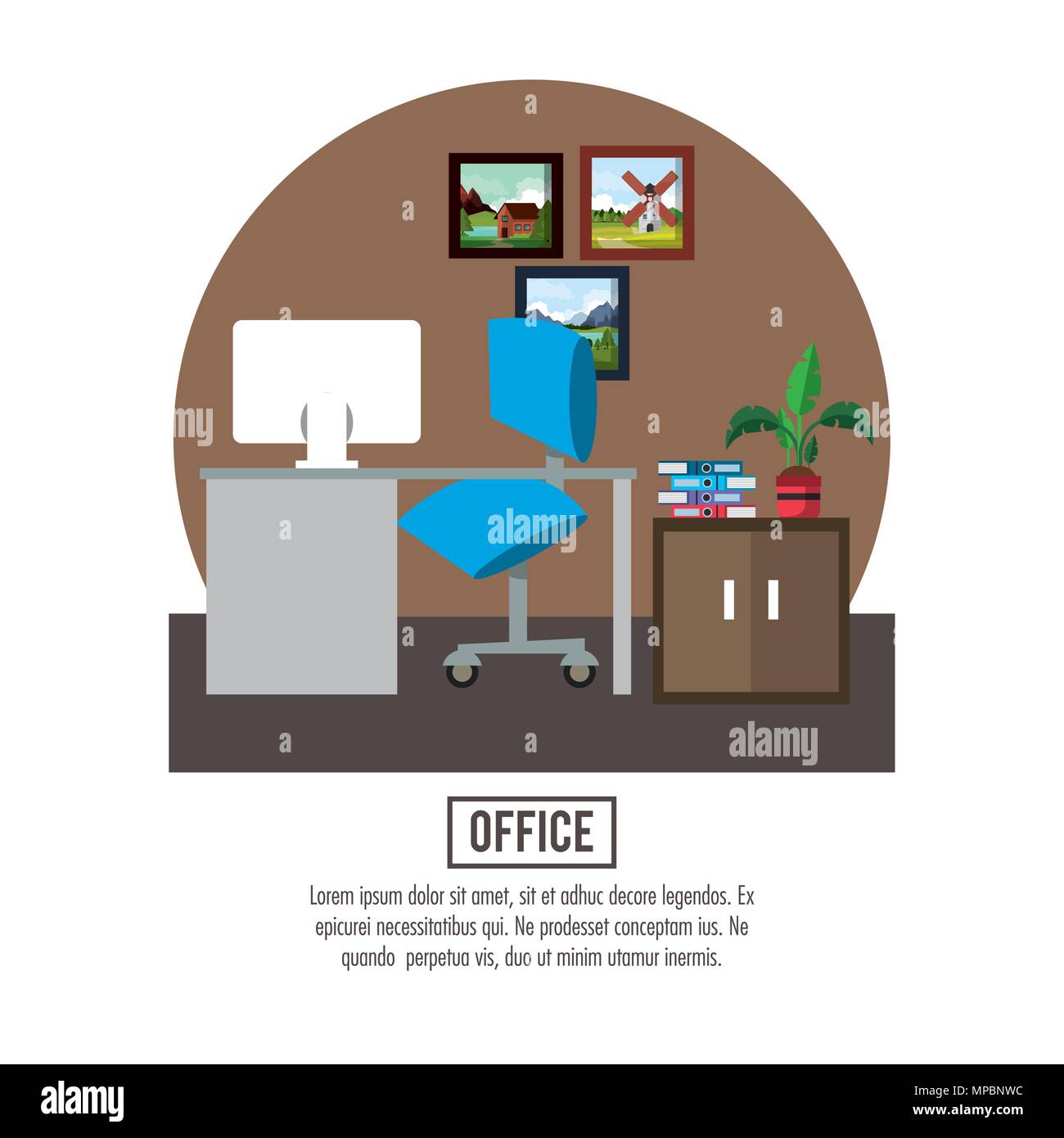 Office workplace concept Stock Vector Image & Art - Alamy