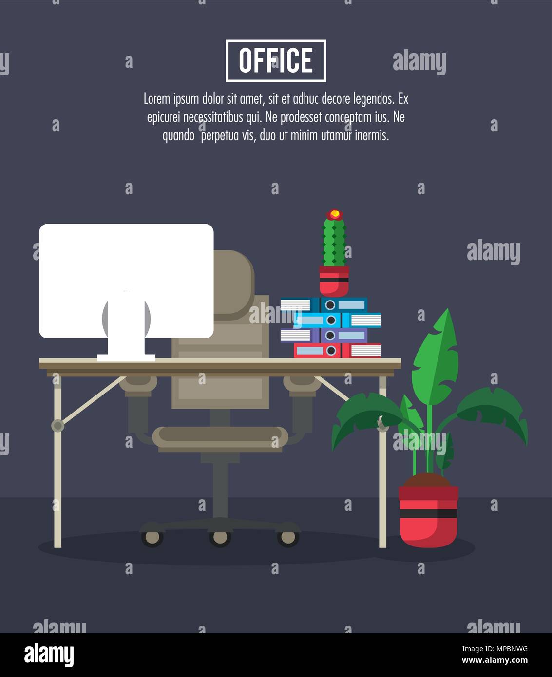 Office workplace concept Stock Vector Image & Art - Alamy