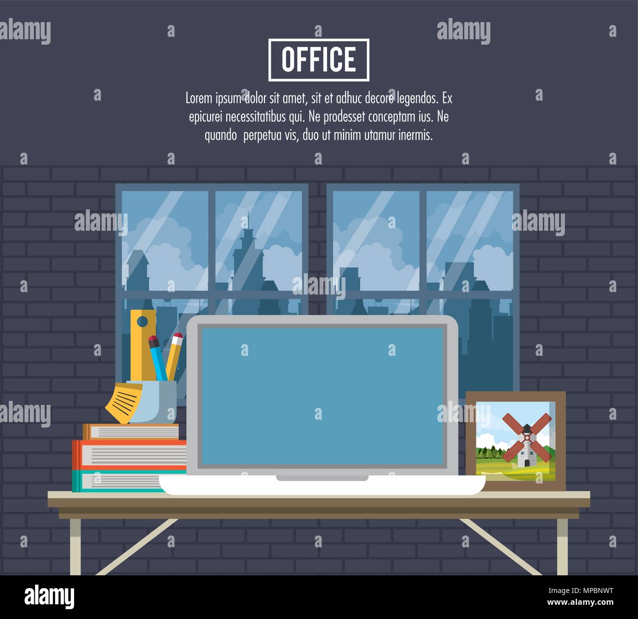 Office workplace concept Stock Vector Image & Art - Alamy