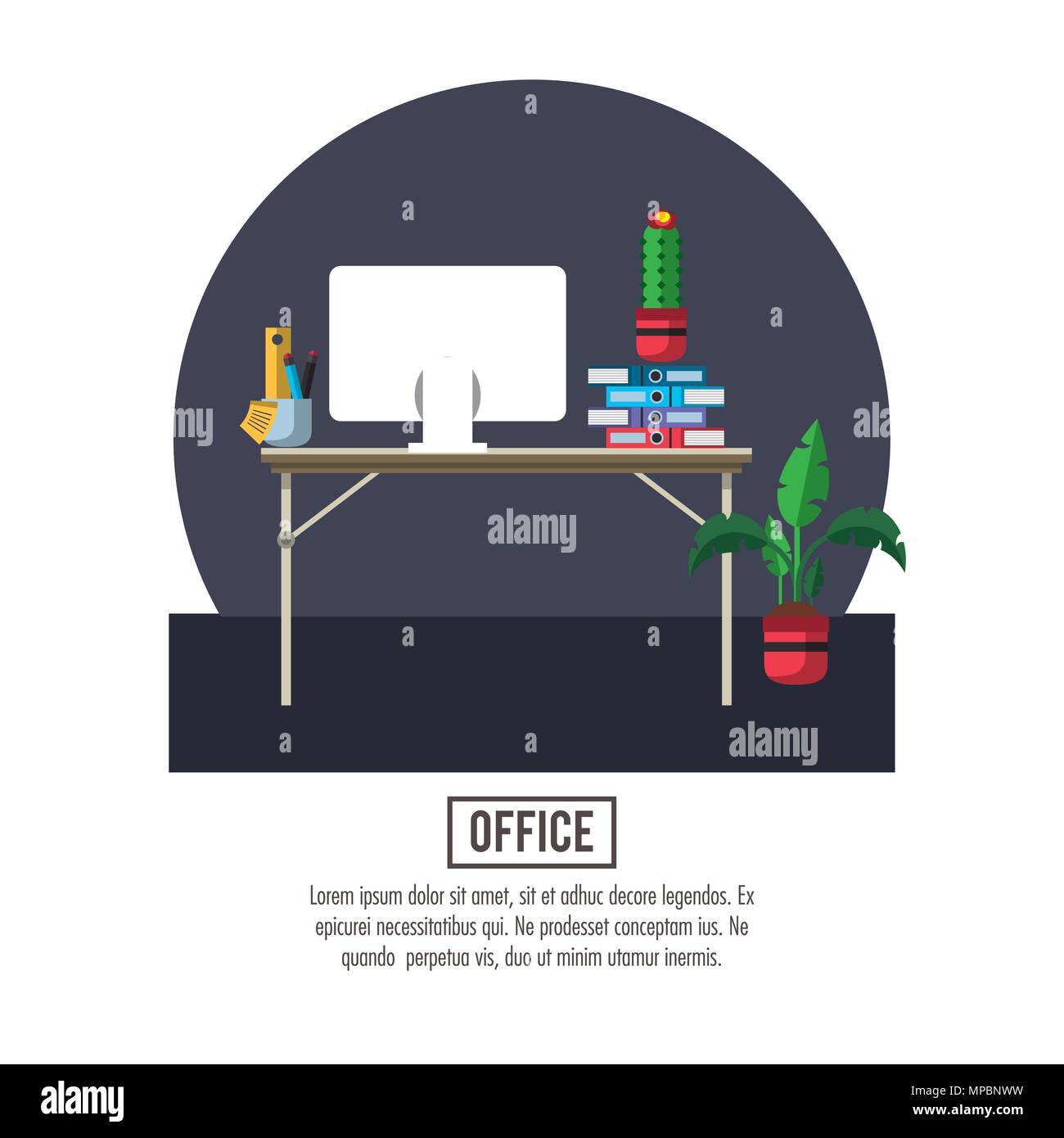 Office workplace concept Stock Vector Image & Art - Alamy