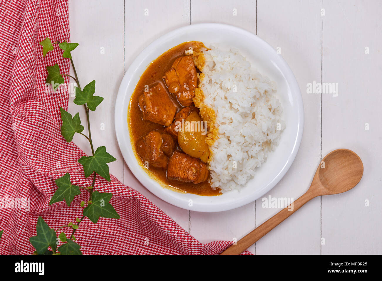 Delicious and spicy Chicken curry roast from Indian cuisine Stock Photo ...