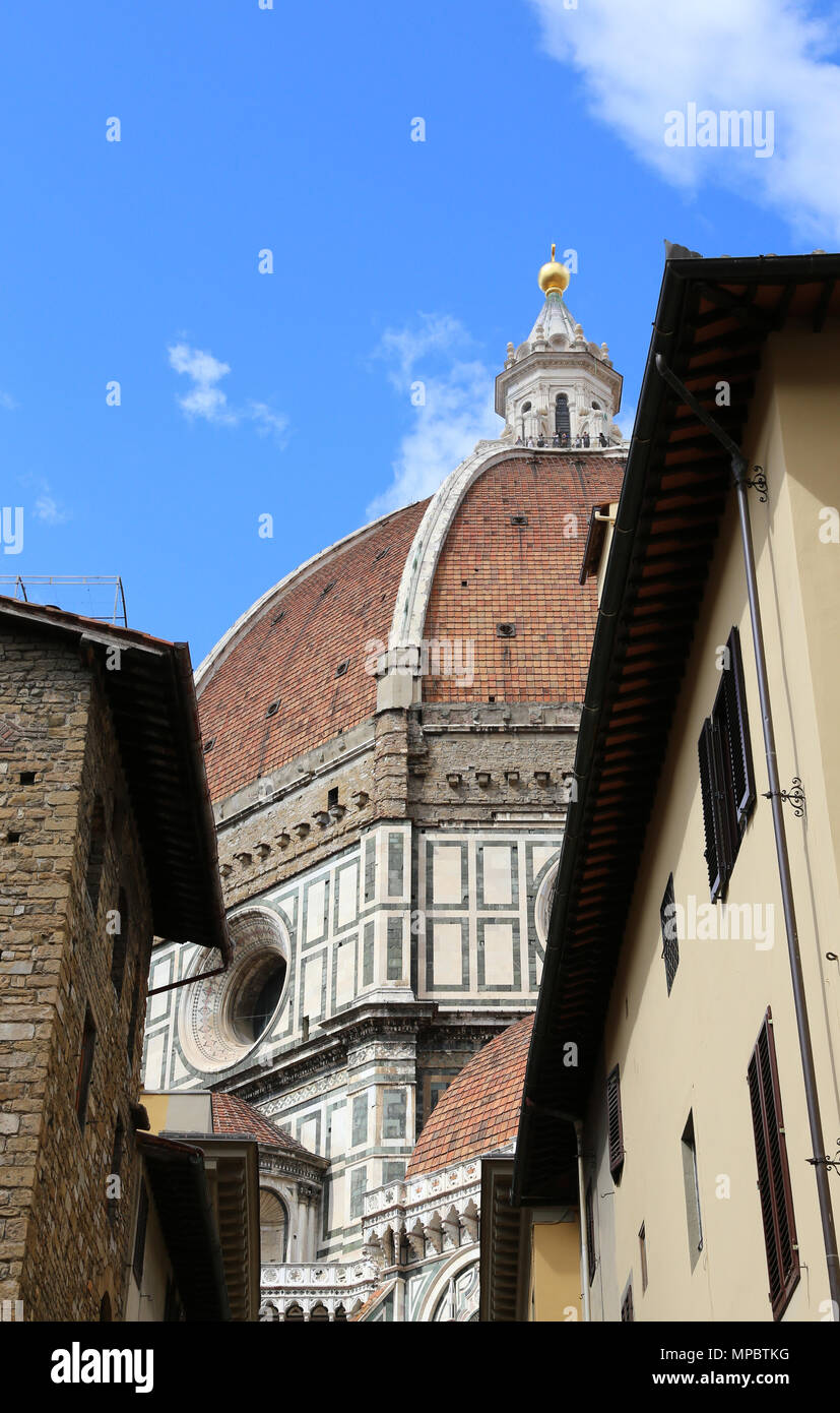 Cathedral of Florence in Tuscany Region in Italy and the Huge Dome ...
