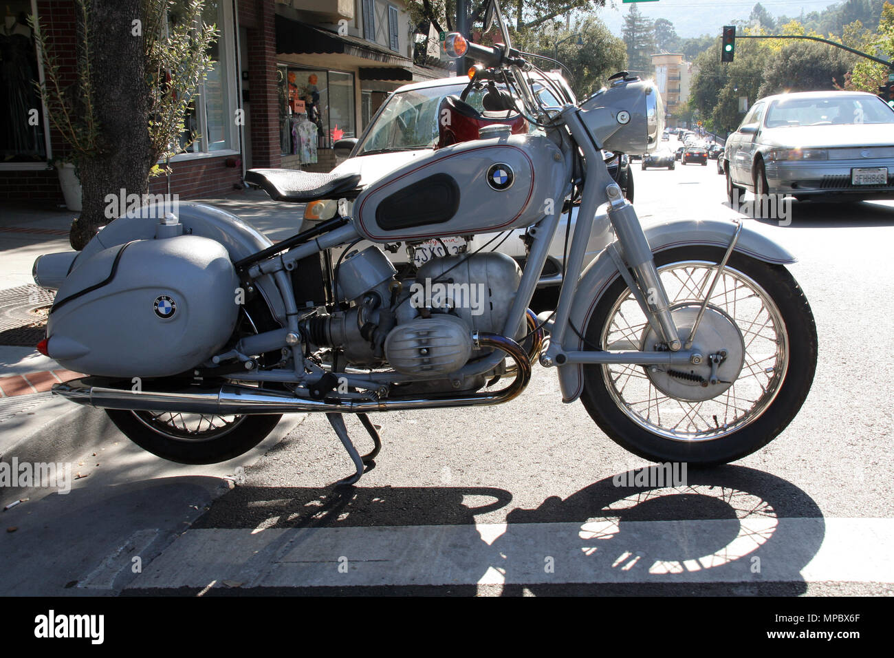 New York,USA -september 28,2008: bmw motorcycle r50 r60 in the streets