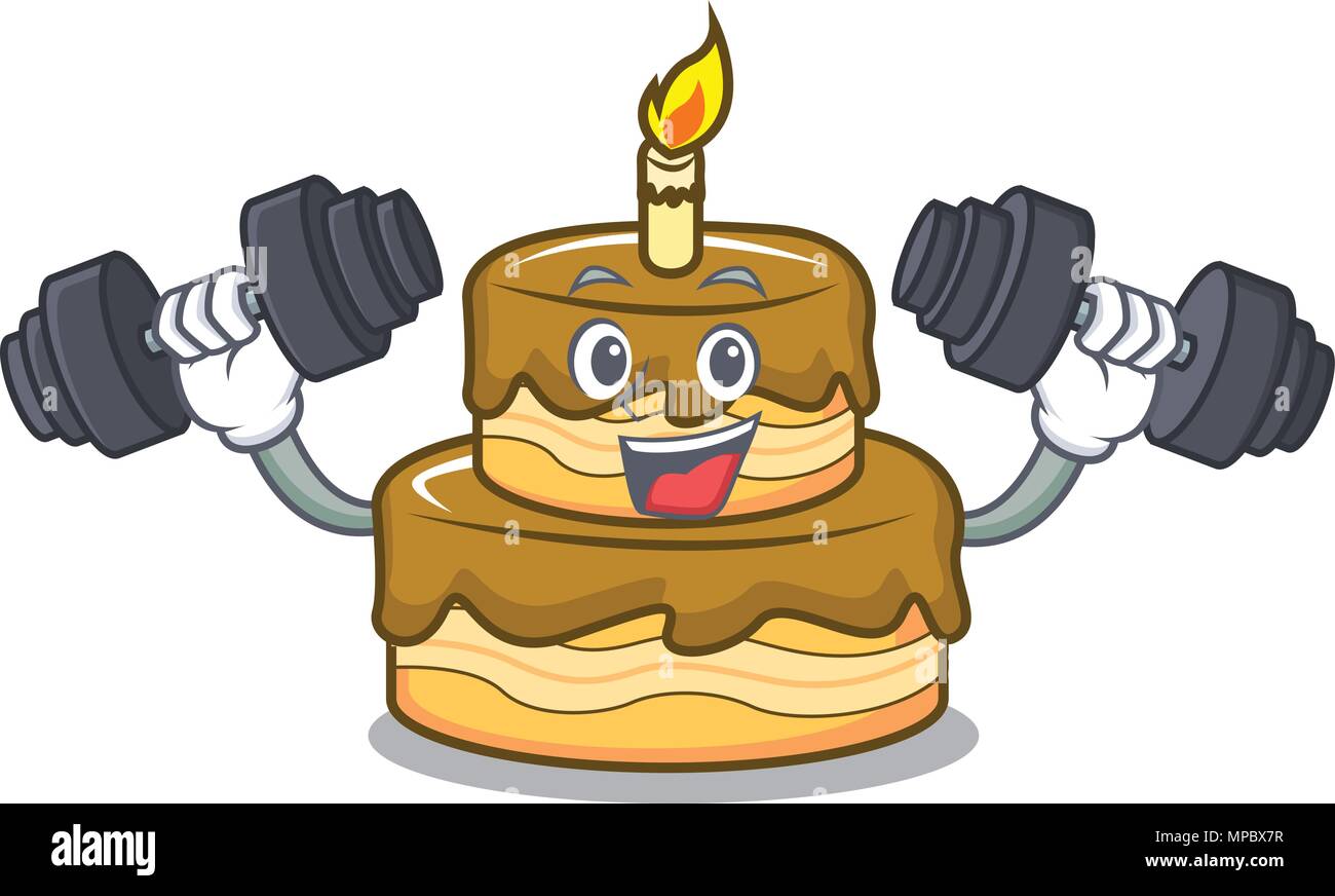 Fitness Birthday Cake Character Cartoon Stock Vector Image Art Alamy Fitness Birthday Cake Character Cartoon Stock Vector Image Art Alamy