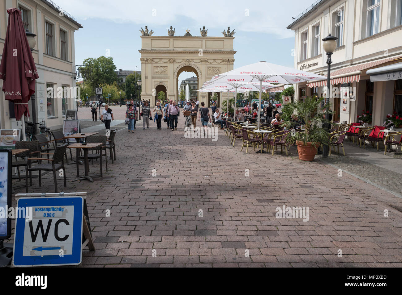31st August 2017, Potsdam, GERMANY. View from the Brandenburger Str. to