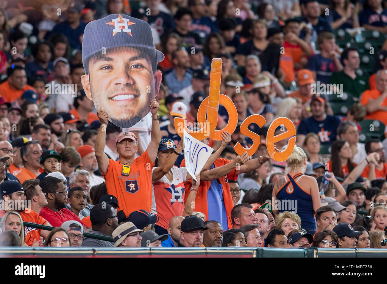 Houston, TX, USA. 19th May, 2018. Houston Astros fans show support for