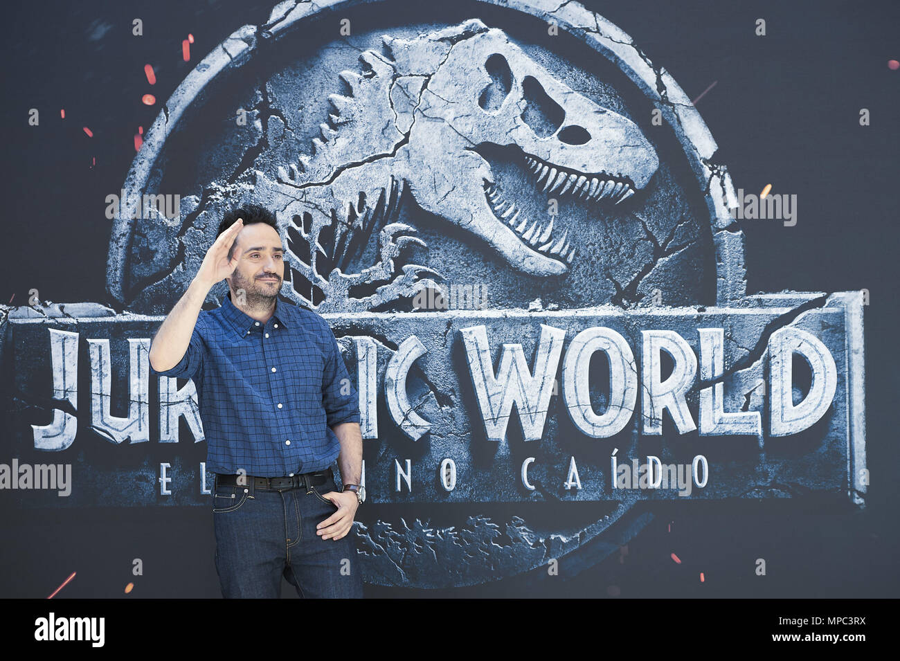 Madrid, Spain. 22nd May, 2018. J.A. BAYONA attends the 'Jurassic World: Fallen Kingdom' photocall at Villamagna Hotel in Madrid, Spain. Credit: Jack Abuin/ZUMA Wire/Alamy Live News Stock Photo