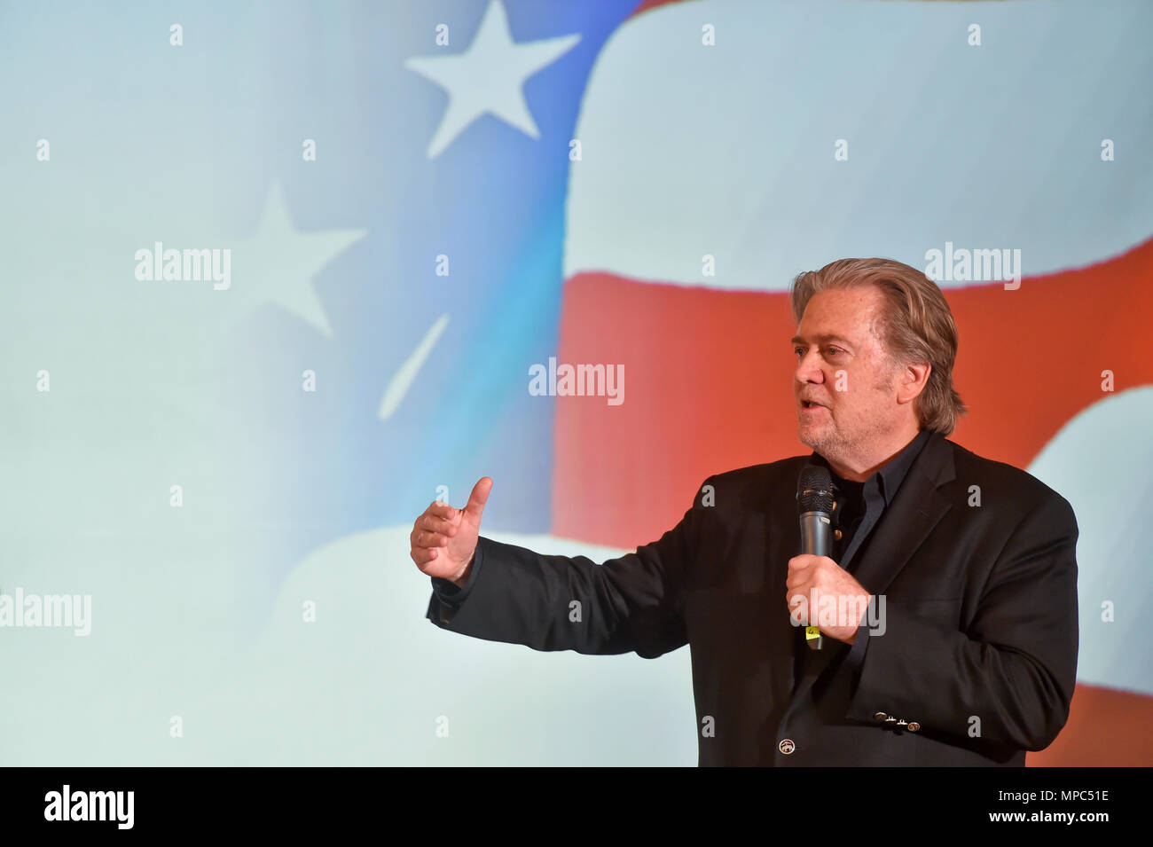 Prague, Czech Republic. 22nd May, 2018. Discussion meeting of Steve Bannon  (pictured), former strategic adviser to