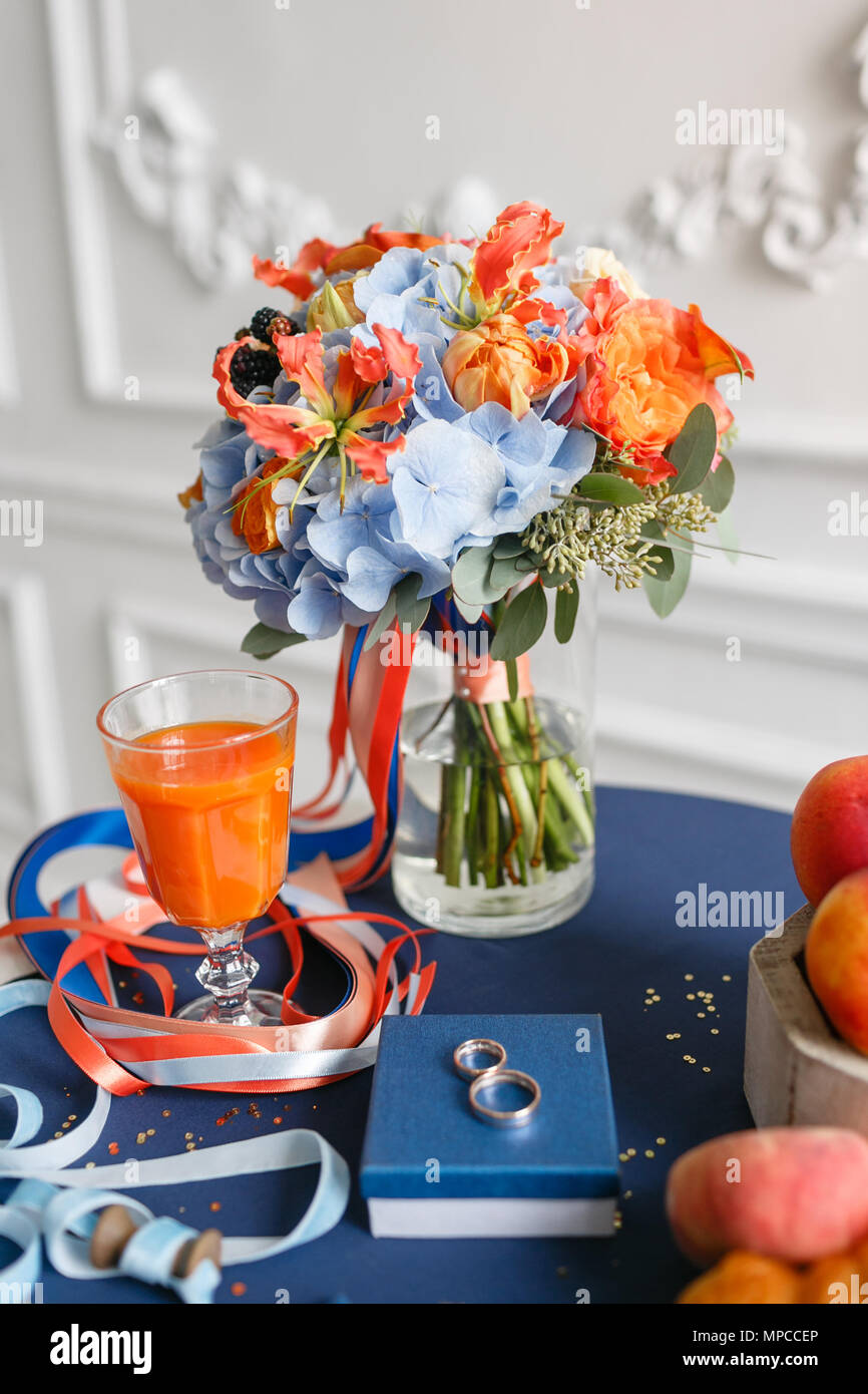 Blue Tulips Wedding Bouquet