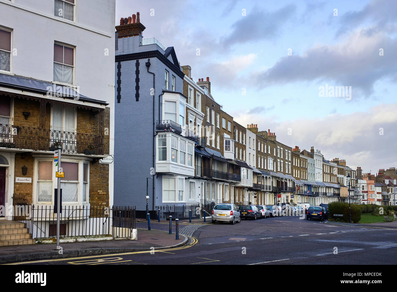 buildings in Nelson Crescent in Ramsgate, Kent Stock Photo Alamy