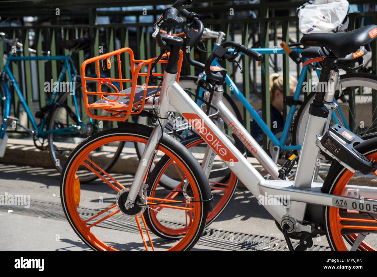 Mobike Paris France Stock Photo Alamy