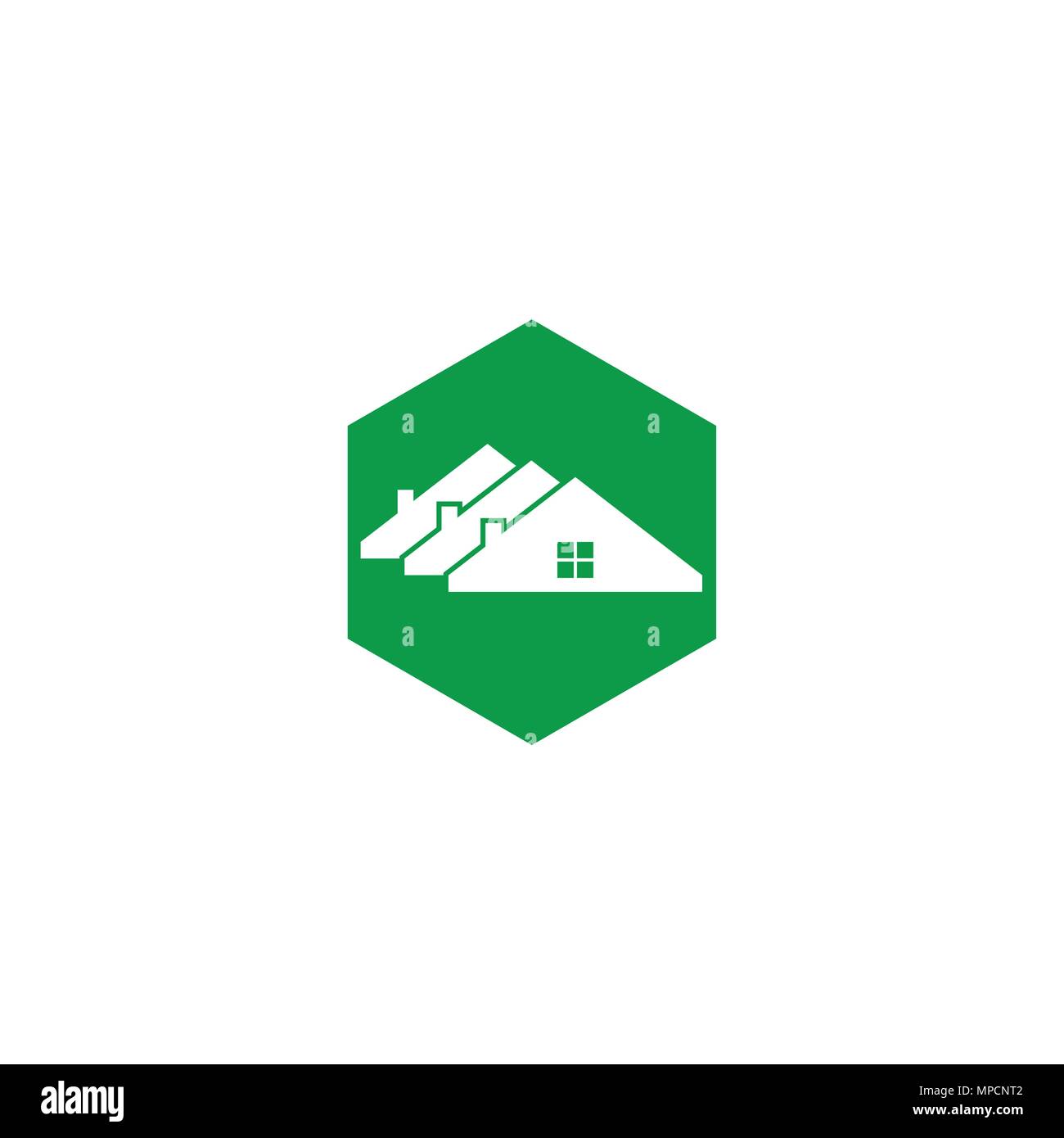 Real estate logo, house logo design, vector icon. Stock Vector