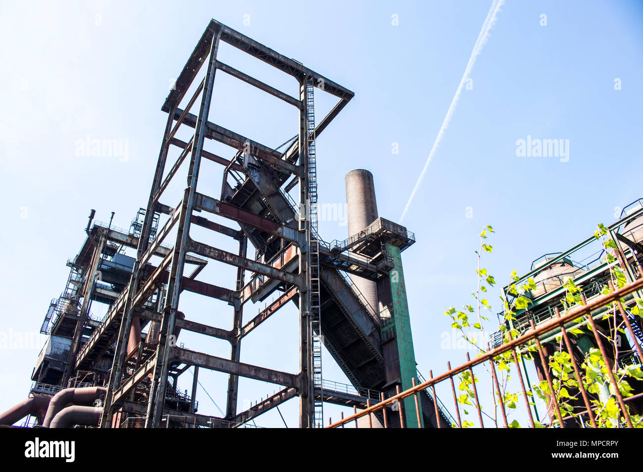 Rusty industrial steel constructions Stock Photo