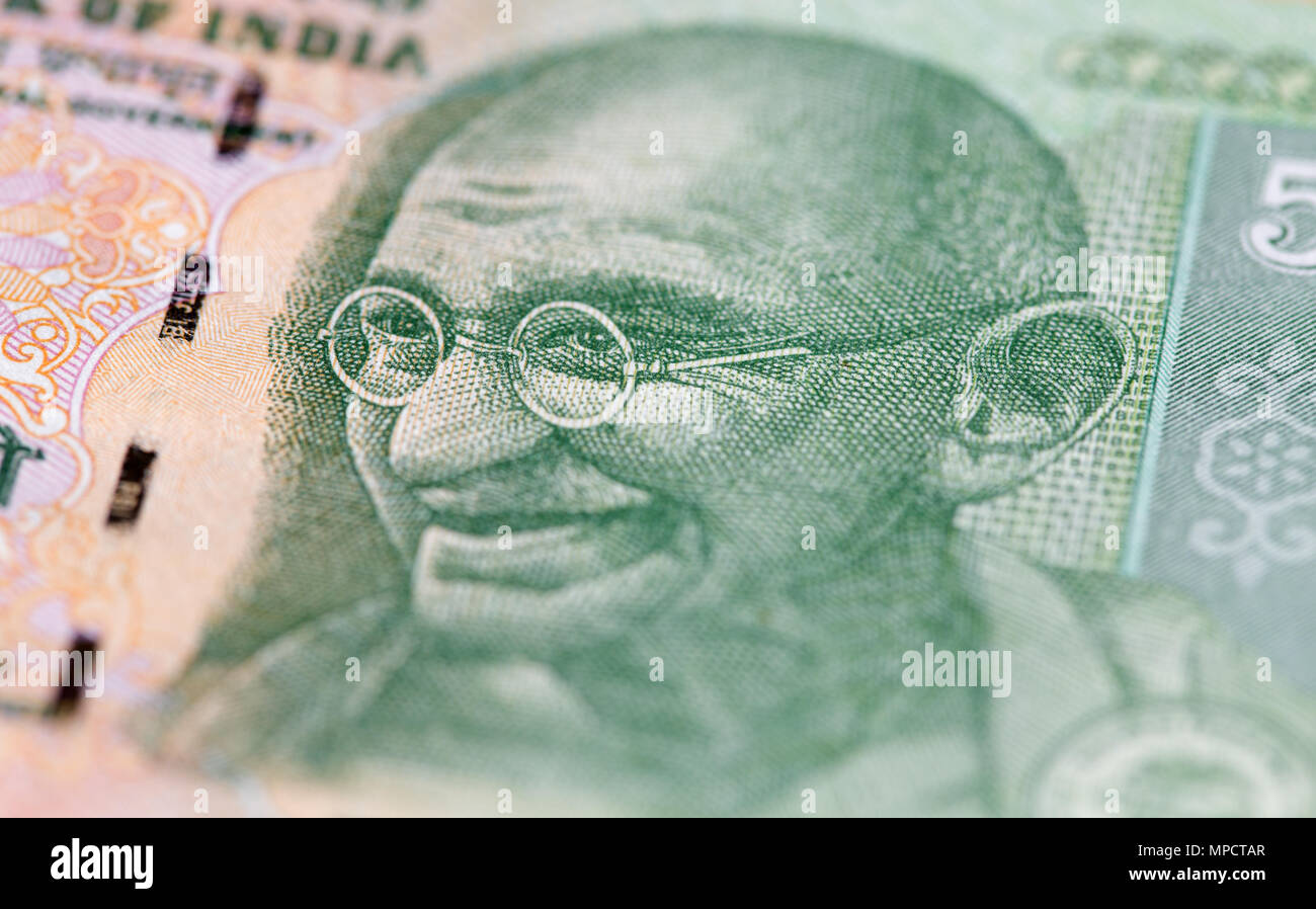 Collection of the Indian banknotes Stock Photo - Alamy